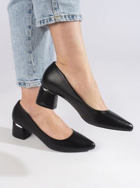 marka niezdefiniowana Black heeled pumps