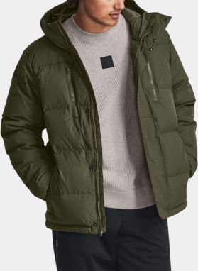 Tmavozelená zimná bunda Under Armour UA CGI DOWN CRINKLE JKT