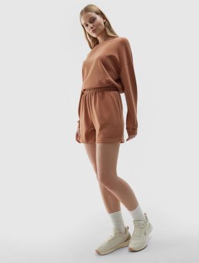 Women's sweat shorts with modal 4F - brown