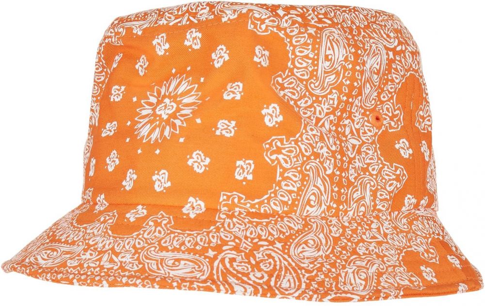 Bandana Print Bucket Hat Orange