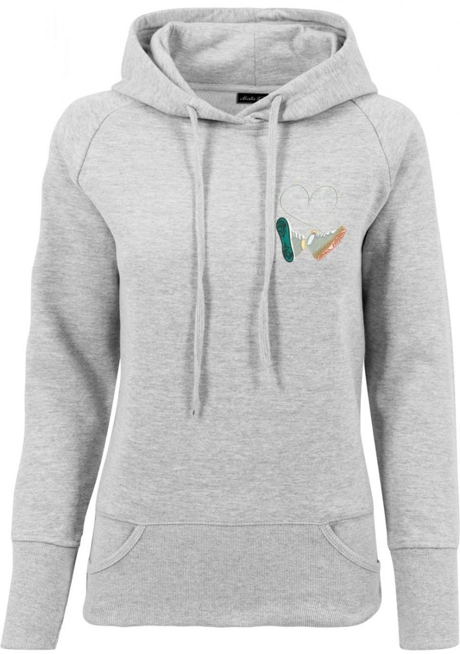 Damen Ladies Kicks Love EMB Hoody Gray