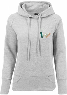Damen Ladies Kicks Love EMB Hoody Gray