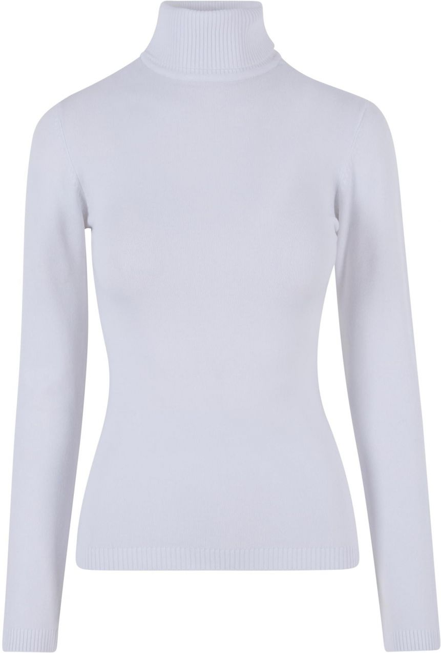 Women's knitted turtleneck white