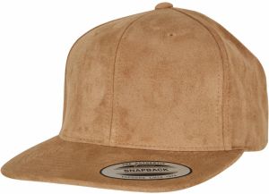 Suede Leather Snapback khaki