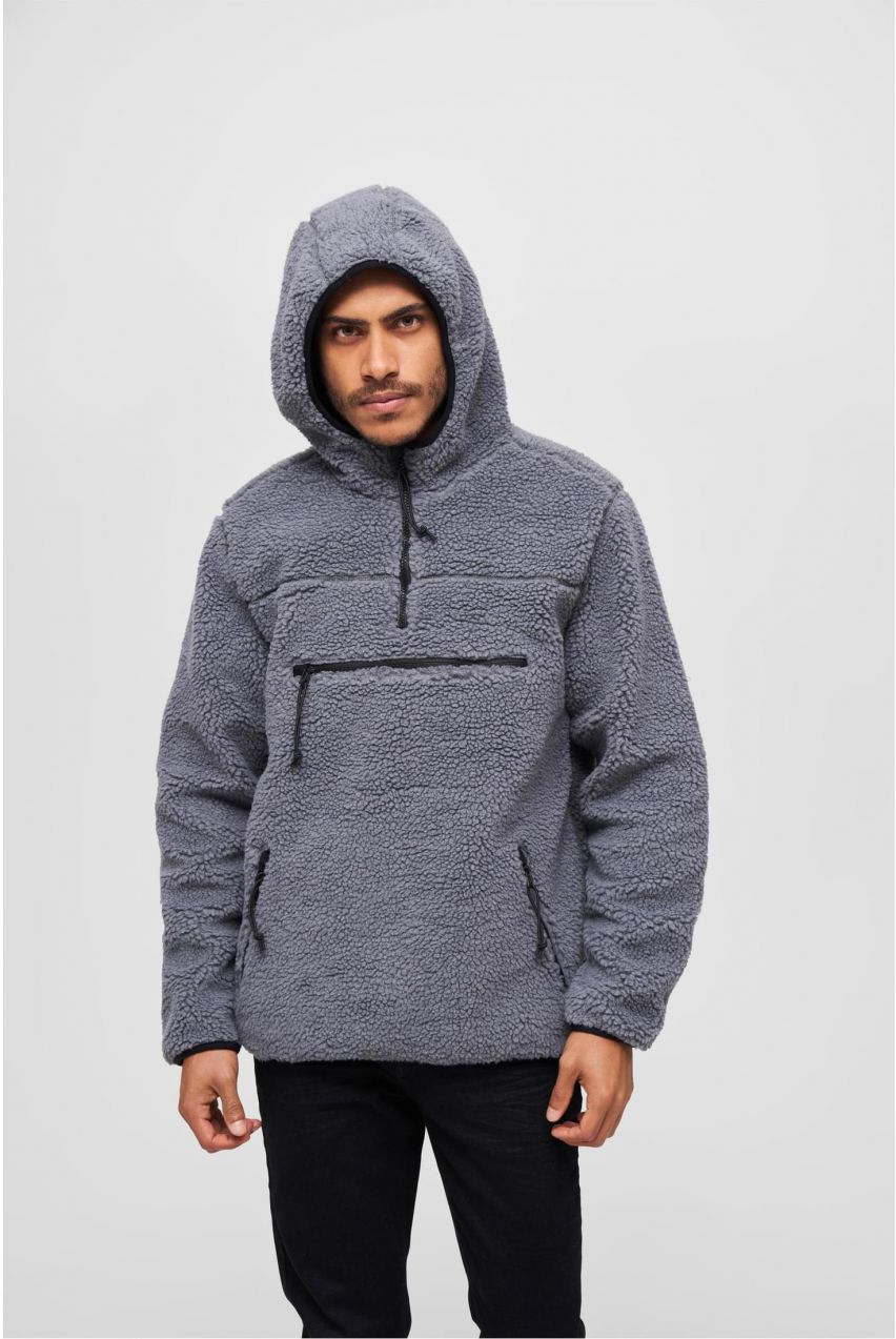 Teddyfleece Worker Pullover Jacket anthracite