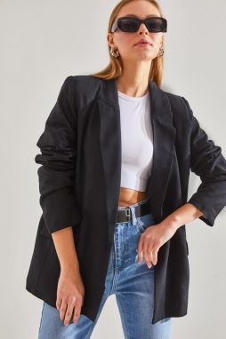 Bianco Lucci Women's Sleeve Detailed Blazer Jacket