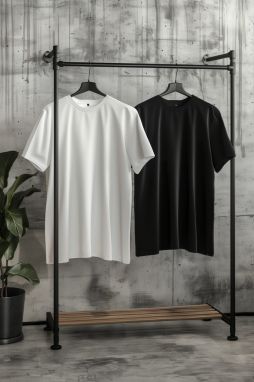 Trendyol Large Size T-Shirt Pack of 2 Comfortable 100% Cotton Regular Cut T-Shirt