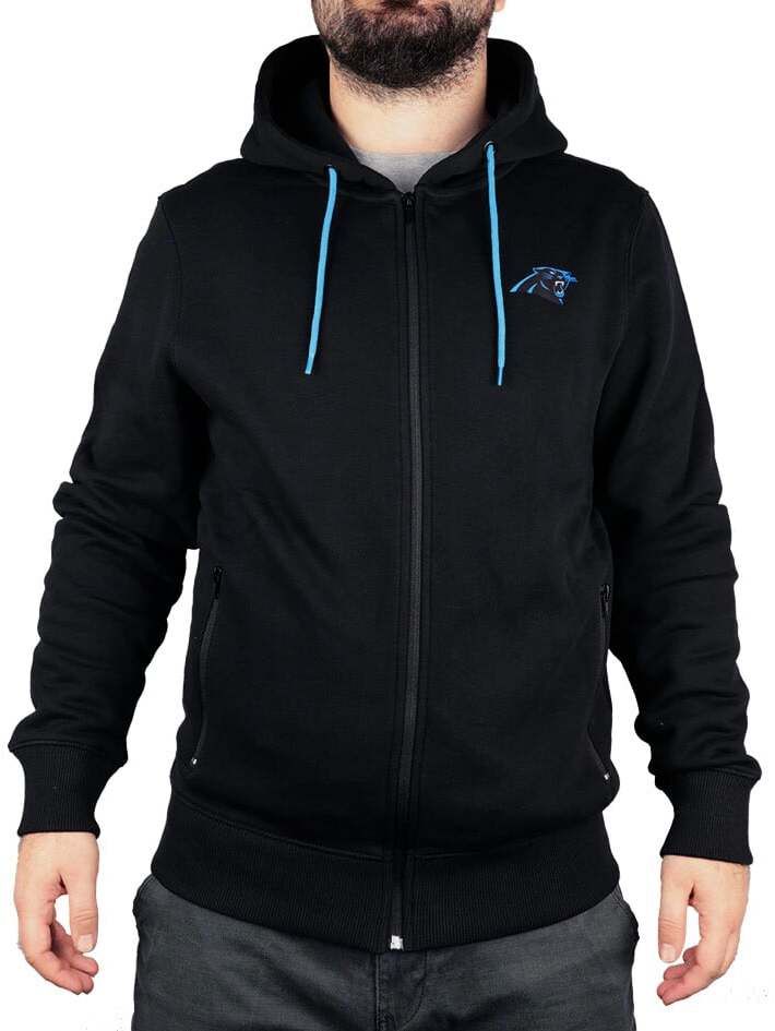 Men's Fanatics Oversized Split Print Zip Thru Hoodie NFL Carolina Panthers, M