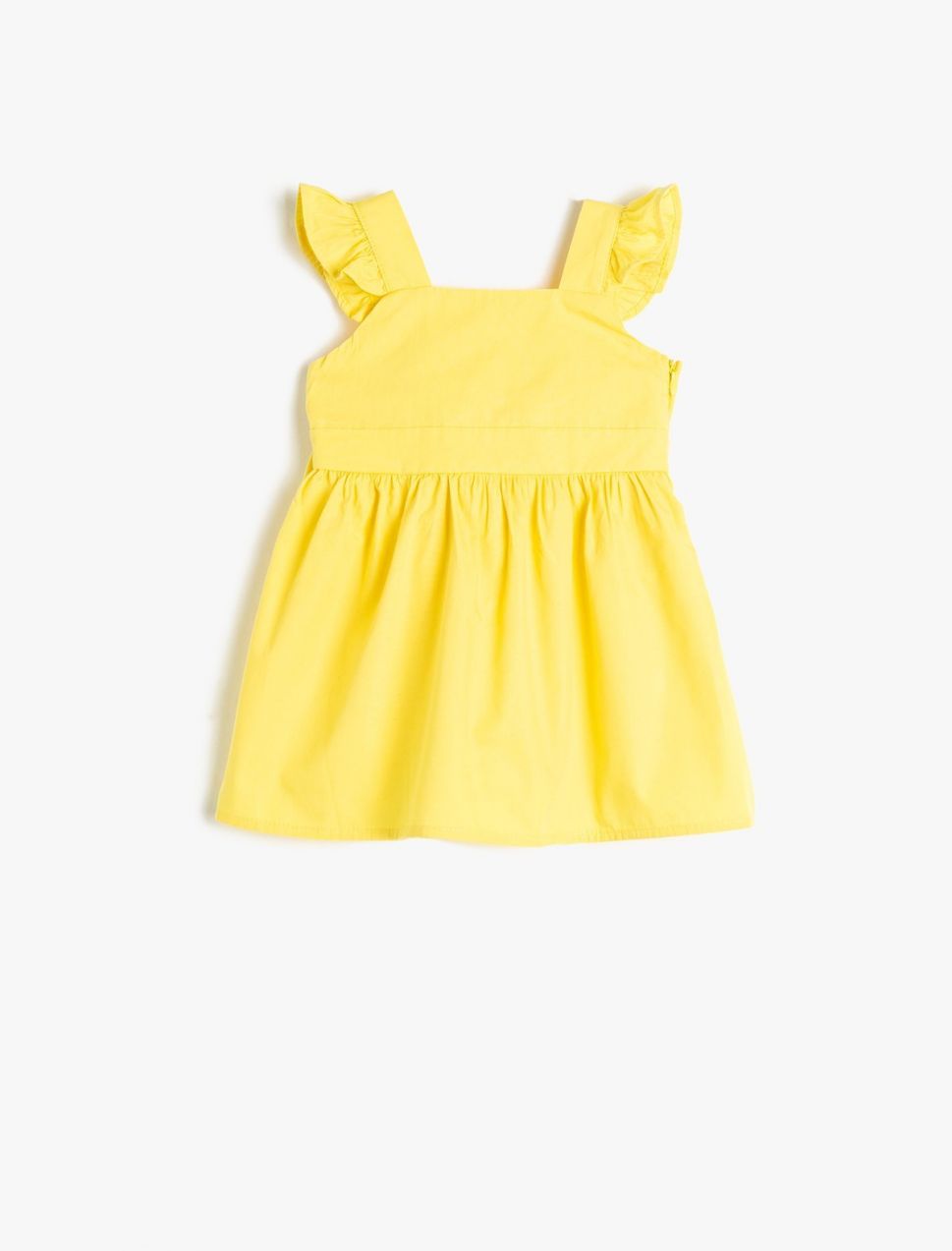 Koton Straps Midi Sleeveless Ruffle Cotton Cotton Dress