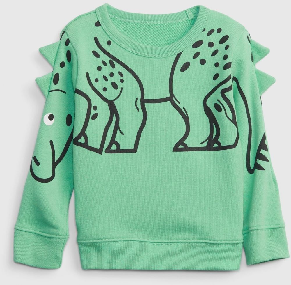 Zelená chlapčenská mikina GAP 3D dino