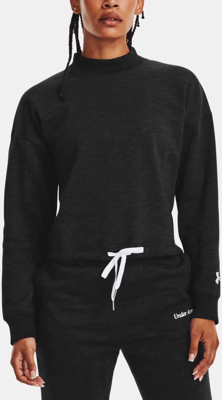 Čierna dámska športová mikina Under Armour Essential Script Crew