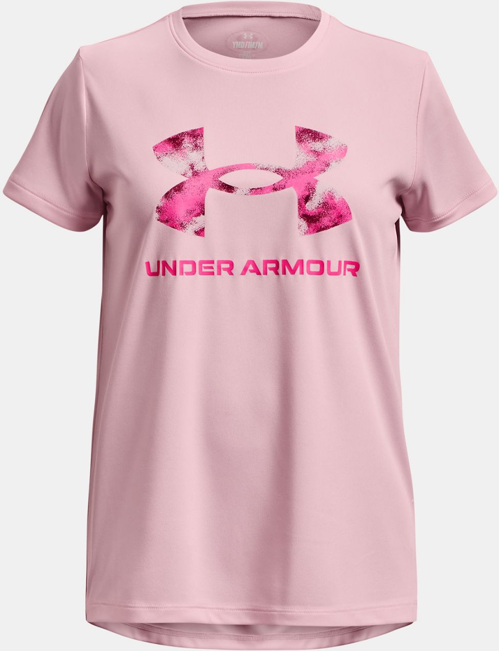 Ružové športové tričko Under Armour Tech Solid Print Fill BL SSC
