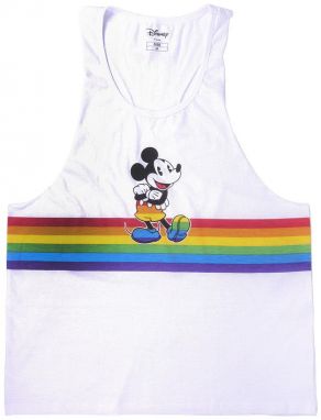 TRIČKO NA RAMIENKA Z JEDNODUCHÉHO JERSEY MATERIÁLU DISNEY PRIDE