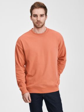 Oranžová pánska mikina vintage soft GAP