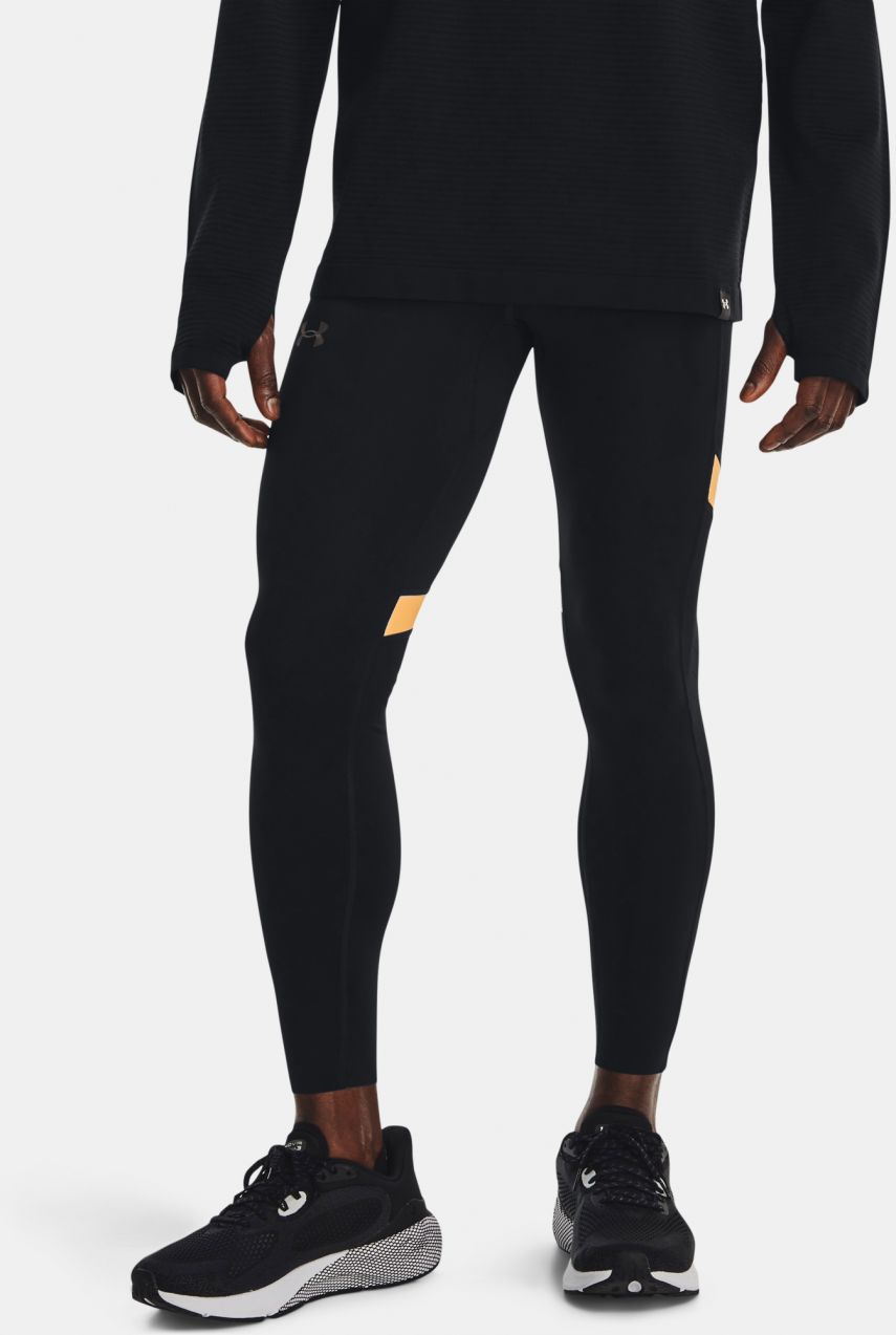 Žlto-čierne pánske legíny Under Armour UA SPEEDPOCKET TIGHT