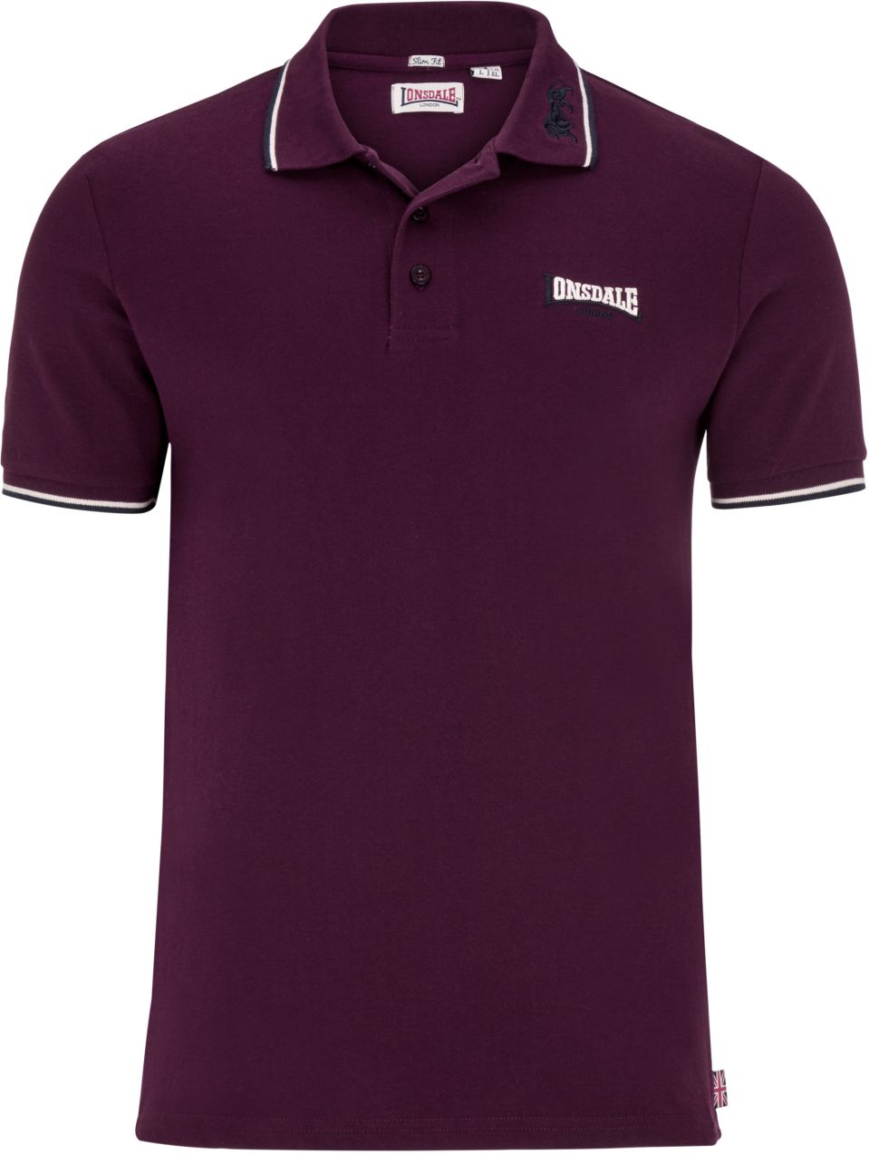 Pánske tričko s golierom Lonsdale Slim Fit