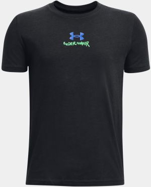 Čierne tričko Under Armour UA SCRIBBLE BRANDED SS