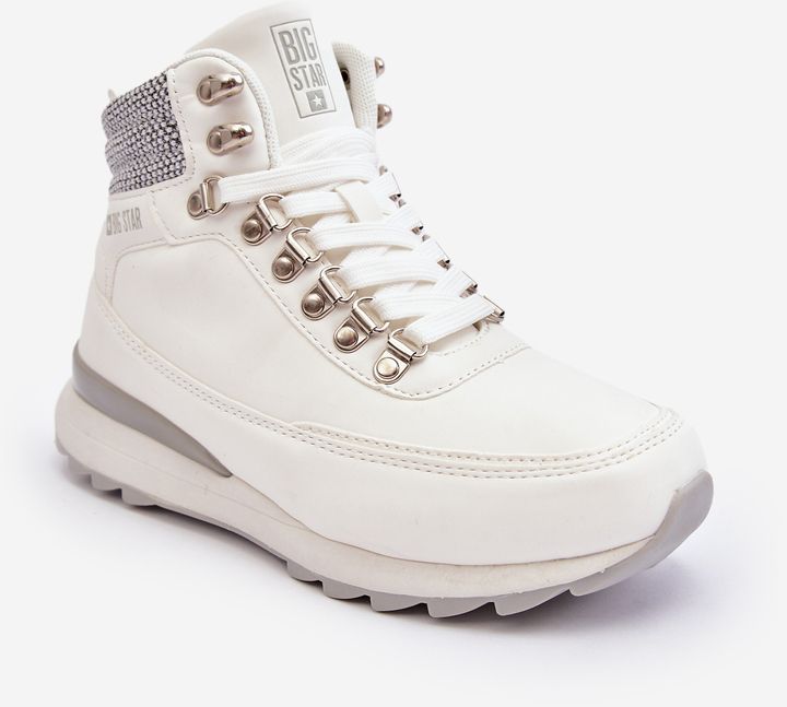Trapper Lace-up Trekking Boots White Big Star