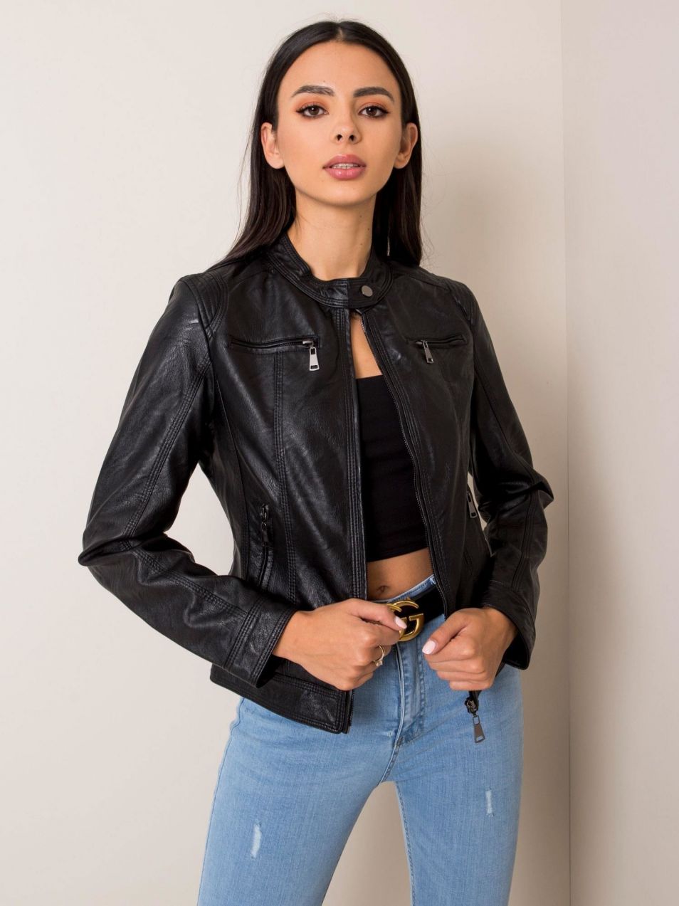 Dámska bunda Fashionhunters Leather