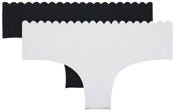 DIM BODY TOUCH COTTON HIPSTER 2x - Dámske bavlnené nohavičky 2 ks - čierna - biela