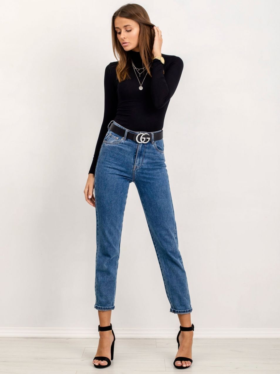 Dámske tričko s dlhym rukávom Fashionhunters Turtleneck