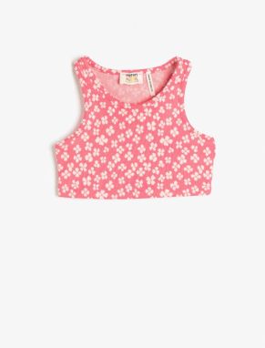 Koton Half Tank Tops, Sleeveless, Floral Slim Fit.