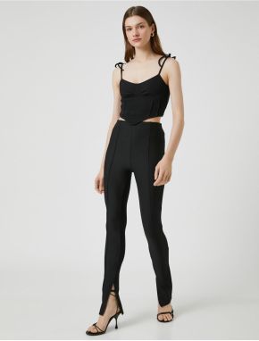Koton Slit, detailné legíny, rebrovaný vysoký pás.