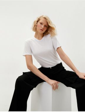 Koton Basic Modal T-Shirt with Short Sleeves
