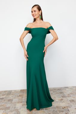Trendyol Emerald Green Bodycon Woven Evening & Graduation Dress