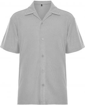 Trendyol Gray Relaxed Fit Open Collar Shirt