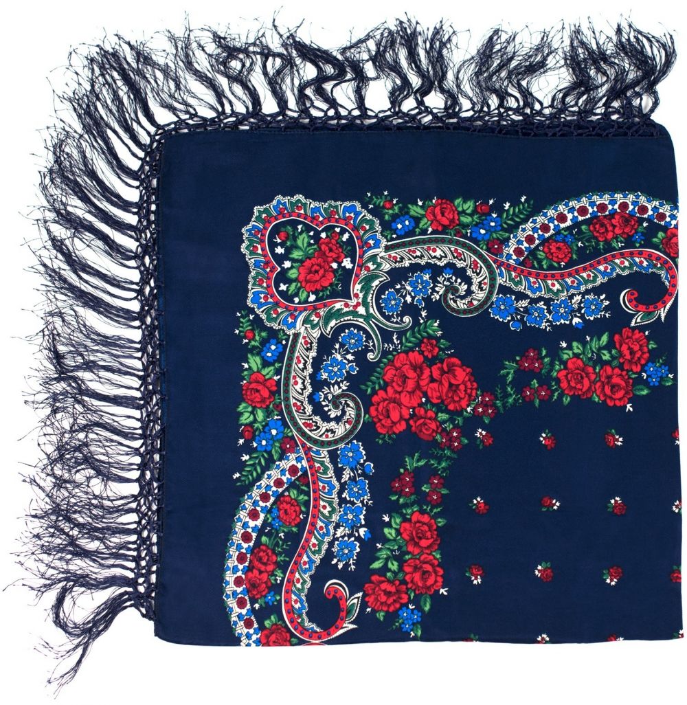 Art Of Polo Woman's Shawl Sz18148 Navy Blue