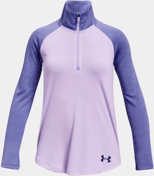 Fialové dievčenské športové tričko Under Armour UA Tech Graphic 1/2 Zip