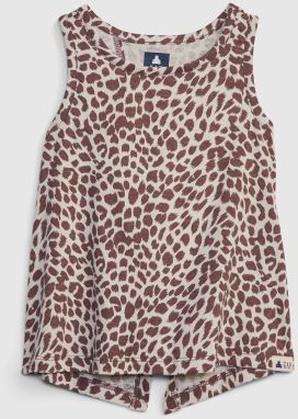 Hnedé dievčenské tielko organic leopard GAP