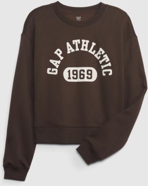 Hnedá dievčenská mikina GAP Teen GAP Athletic 1969