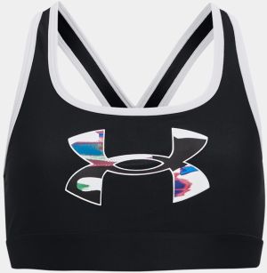 Čierna dievčenská športová podprsenka Under Armour G Crossback Graphic