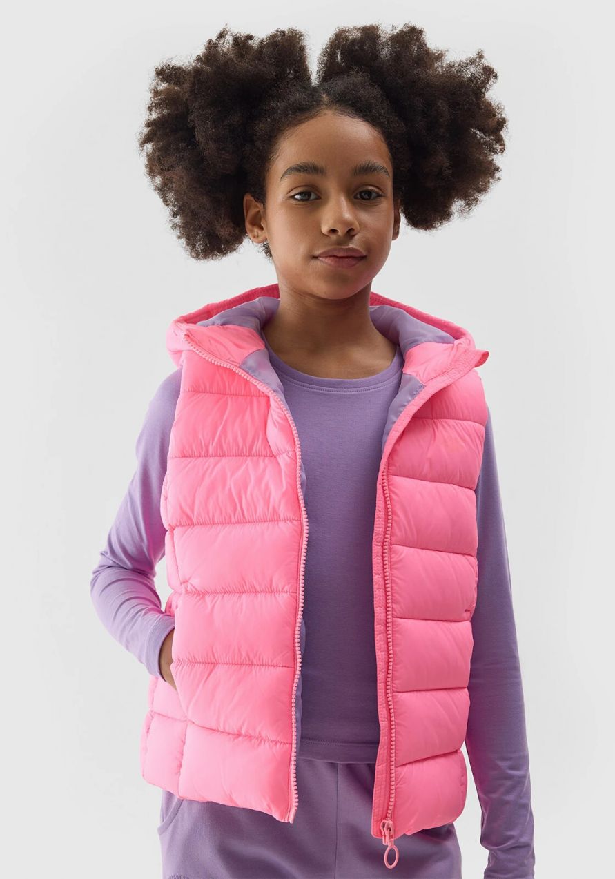 Girls' 4F Synthetic Down Down Vest - Pink