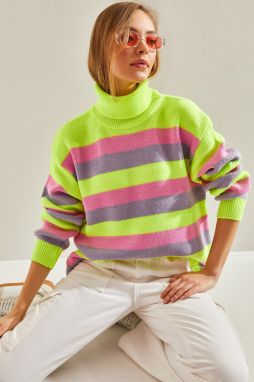 Bianco Lucci Women's Turtleneck Knitwear Sweater