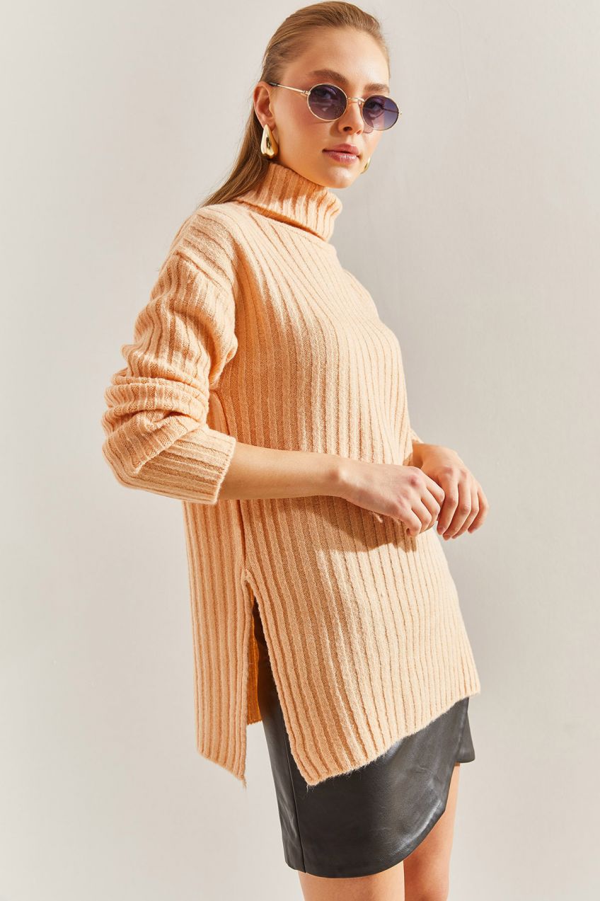 Bianco Lucci Women's Turtleneck Knitwear Dress