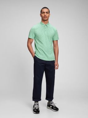 Zelená pánska polokošeľa stripe GAP