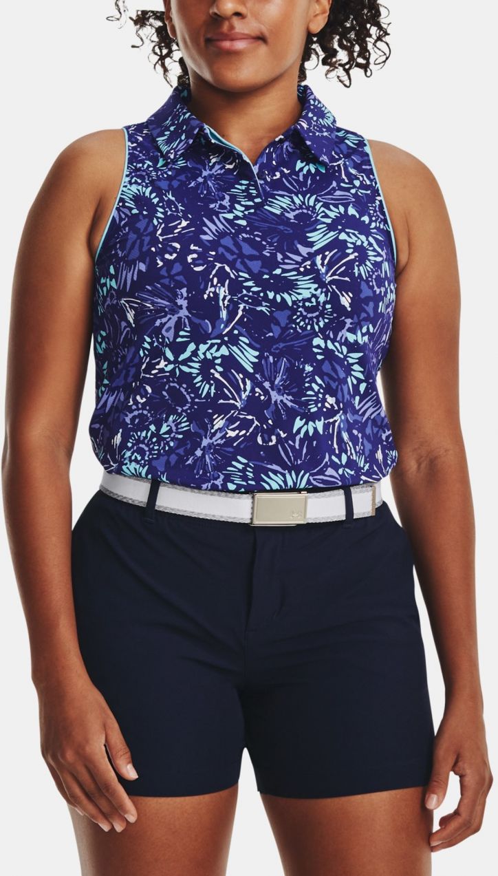 Modré športové polo tielko Under Armour UA Iso-Chill SL Polo