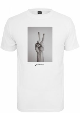 White T-shirt with peace sign