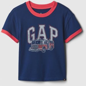 Tmavomodré chlapčenské tričko GAP
