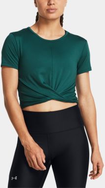 Tmavozelené športové tričko Under Armour Motion Crossover Crop SS