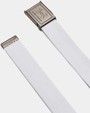 Biely obojstranný opasok Under Armour M Stretch Webbing Belt