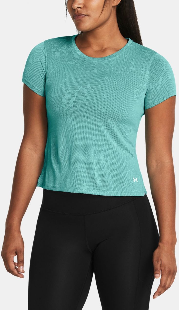 Tyrkysové športové tričko Under Armour UA Launch Splatter SS