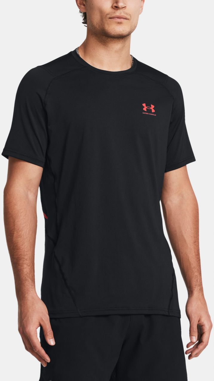 Čierne športové tričko Under Armour UA HG Armour Ftd Graphic SS