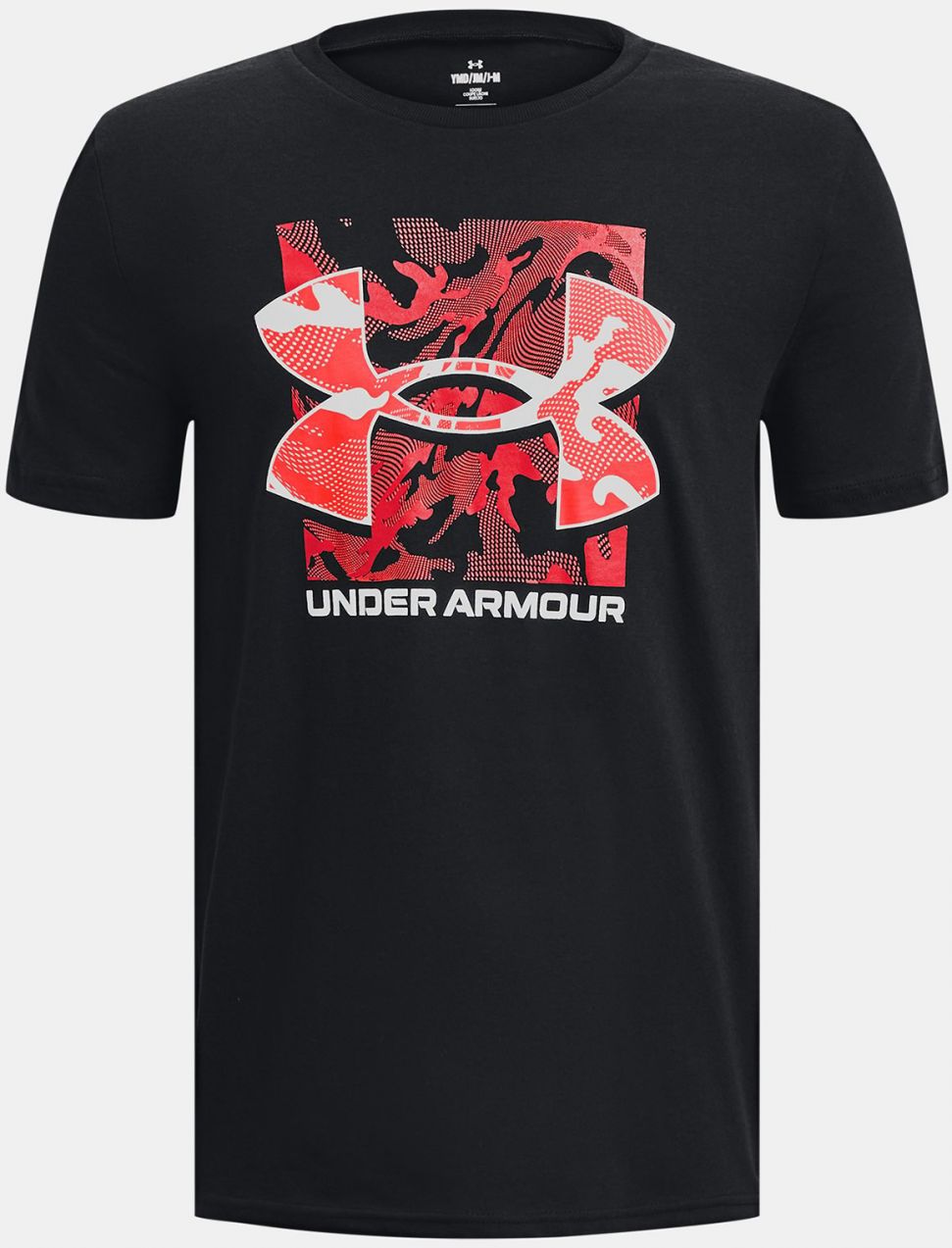Čierne tričko Under Armour UA B BOX LOGO CAMO SS MFO