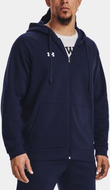 Tmavomodrá pánska mkina s kapucňou Under Armour UA Rival Fleece FZ Hoodie