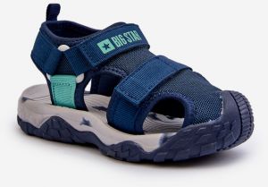 Big Star Boys' Velcro Sandals Navy Blue