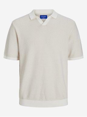 Béžové pánske polo tričko Jack & Jones Mykonos